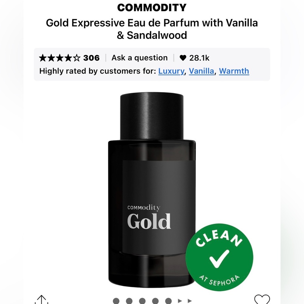 Commodity Gold Eau de Parfum - Black & White Packaging - Picture 3 of 5